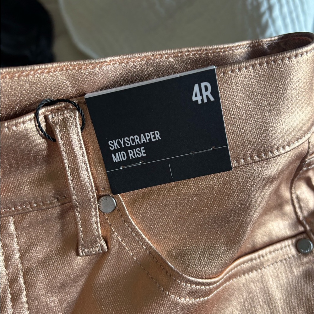 Express Wide Leg Skyscraper Pants - Gold